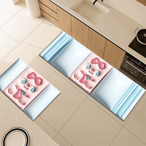 포유 3D 비주얼 주방 욕실 화장실 규조토 발매트 세트